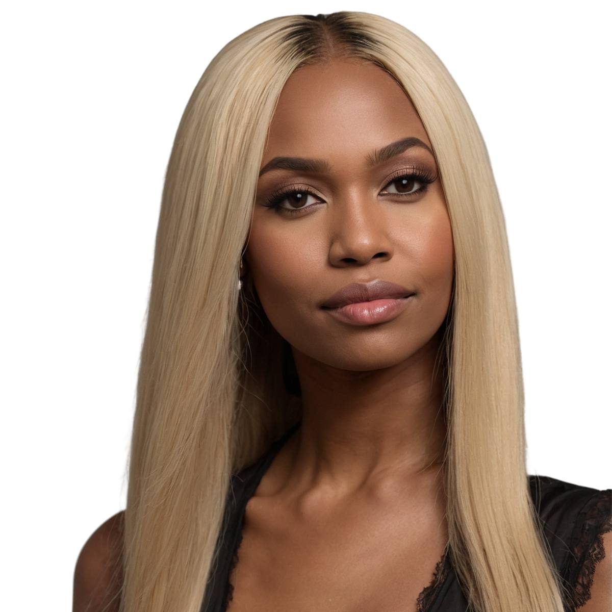 Blonde Straight 13x4 Transparent Lace Front Wig - GLAMIRA HAIR BEAUTY