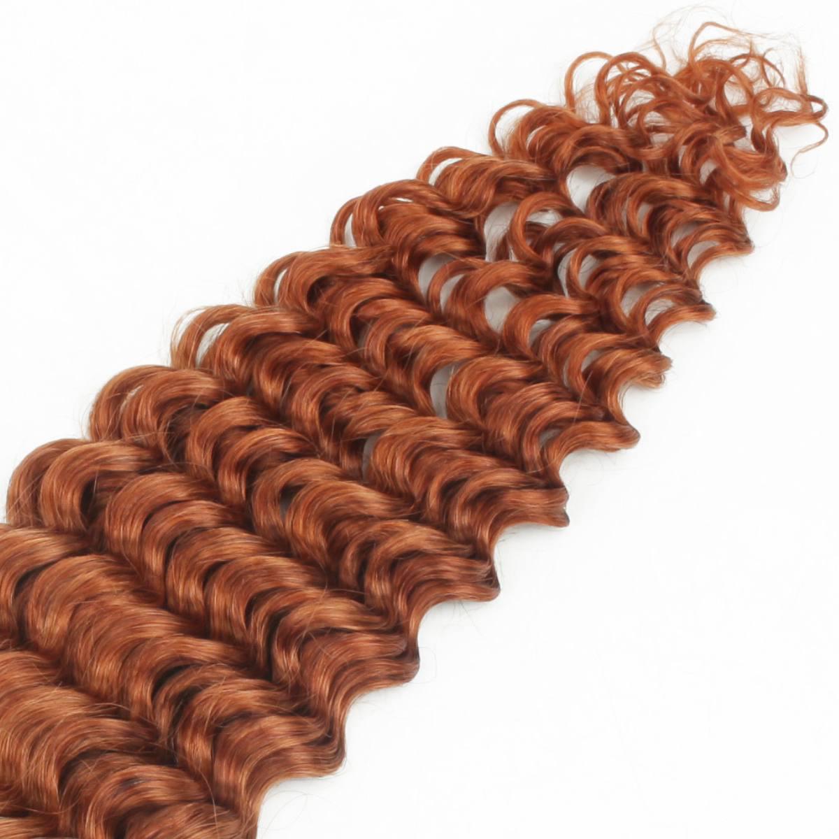 Copper Deep Wave Bulk Human Braiding Hair - GLAMIRA HAIR BEAUTY