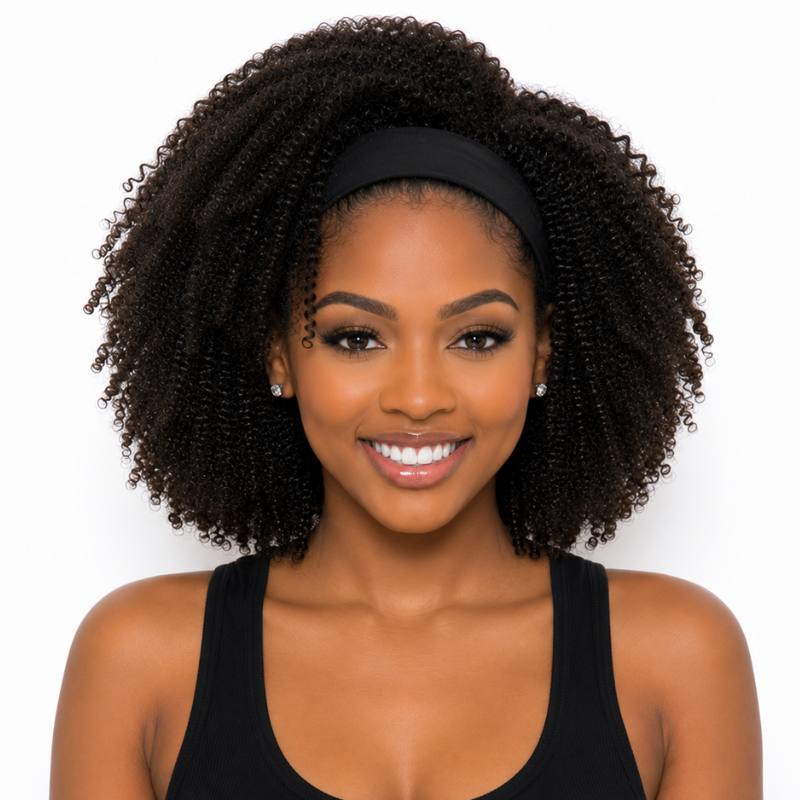 Afro Kinky Curly Headband Wig - GLAMIRA HAIR BEAUTY