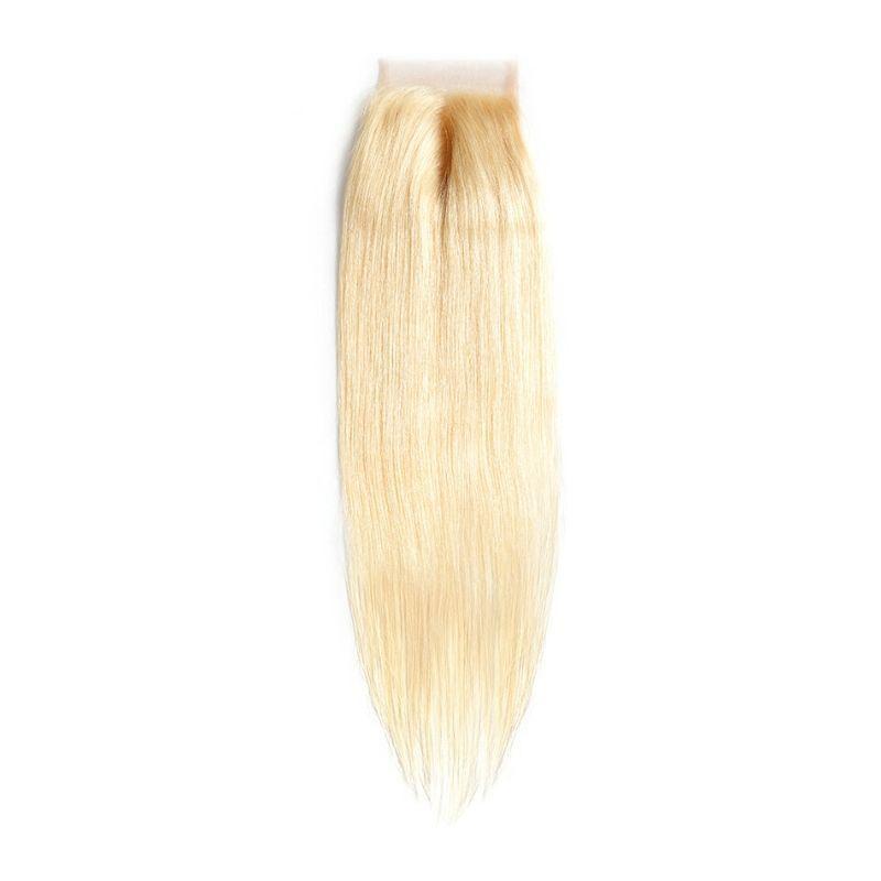 Russian Blonde Brazilian Straight Closure - GLAMIRA HAIR BEAUTY