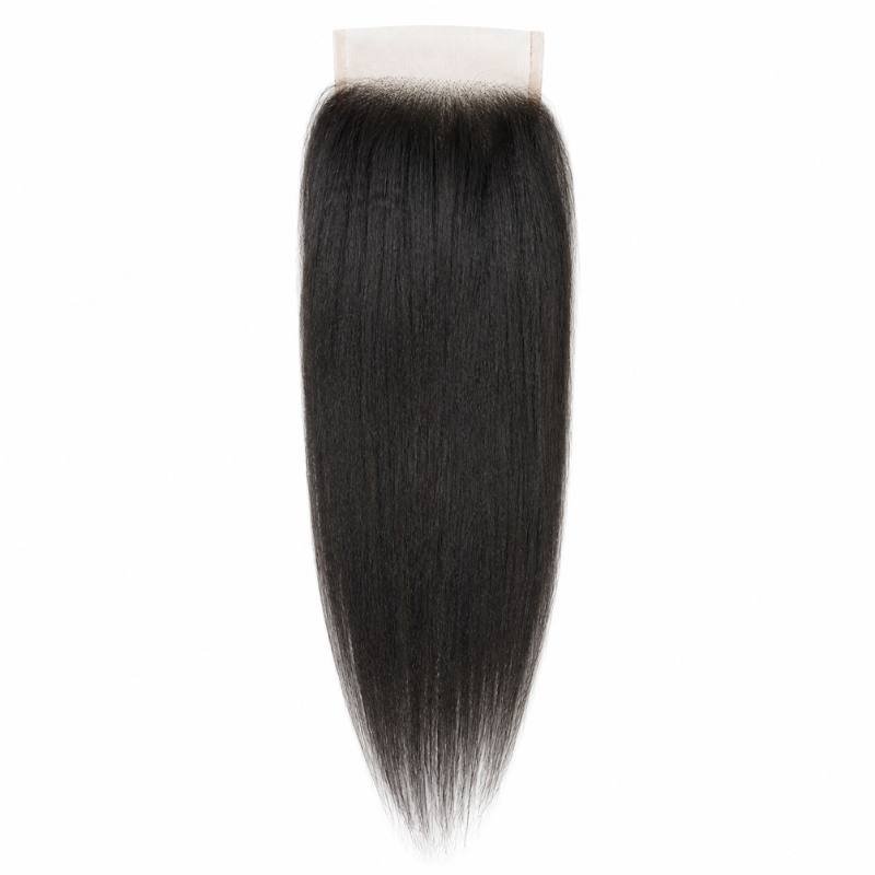 Yaki Straight 4x4 Transparent Lace Closure - GLAMIRA HAIR BEAUTY