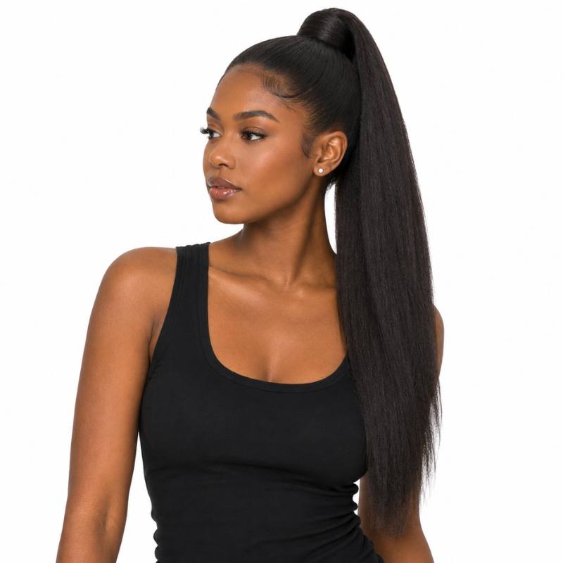Yaki Straight Ponytail - GLAMIRA HAIR BEAUTY