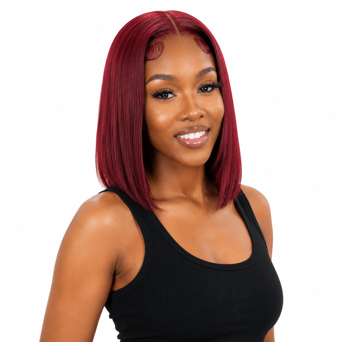Cherry 13x4 Transparent Lace Front Bob Wig - GLAMIRA HAIR BEAUTY