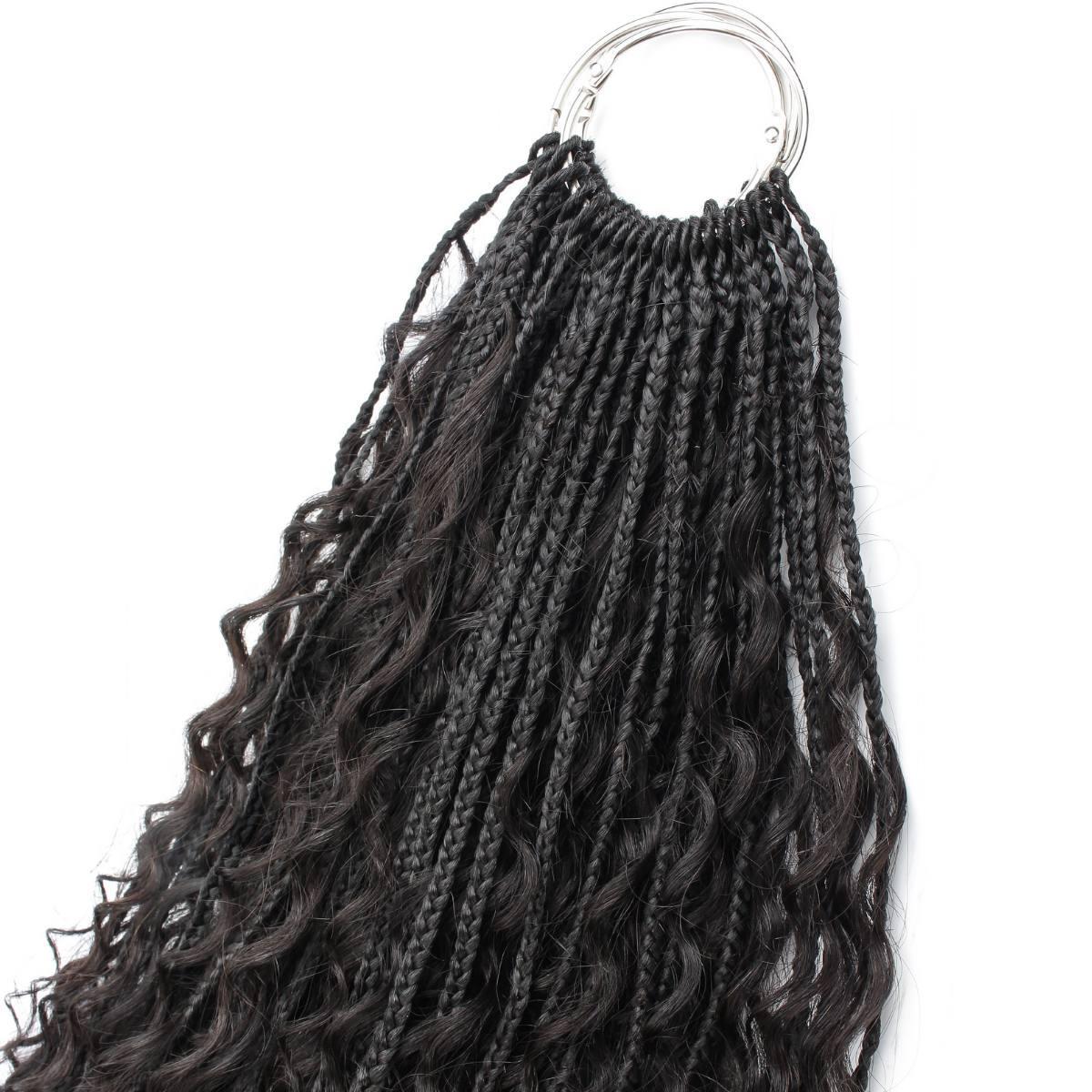 Deep Wave Boho Braids with Human Hair Blend - GLAMIRA HAIR BEAUTY
