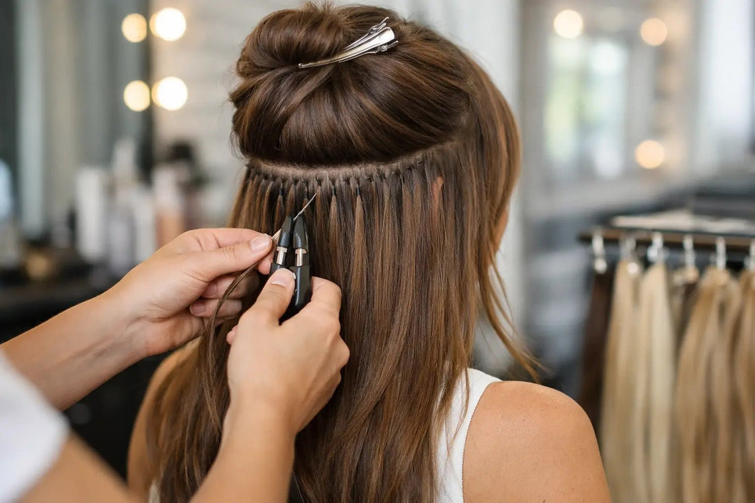 How to Install Fusion Extensions for a Luxe Look - GLAMIRA HAIR BEAUTY