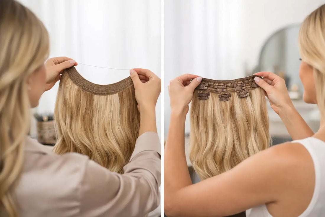 Halo Extensions Versus Clip Ins: Which Fits You? - GLAMIRA HAIR BEAUTY