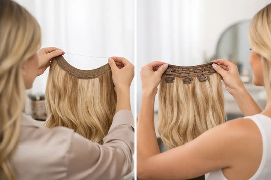 Halo Extensions Versus Clip Ins: Which Fits You? - GLAMIRA HAIR BEAUTY