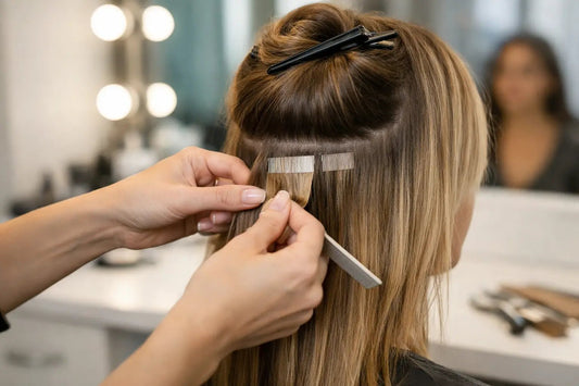 How to Apply Tape Ins Like a Pro - GLAMIRA HAIR BEAUTY