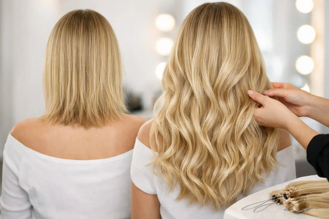 Fine Hair Extension Results That Look Natural - GLAMIRA HAIR BEAUTY
