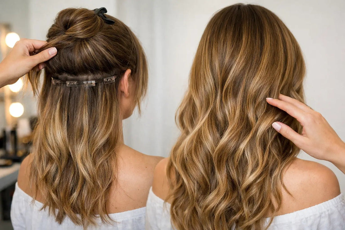 How to Blend Clip In Extensions Naturally - GLAMIRA HAIR BEAUTY
