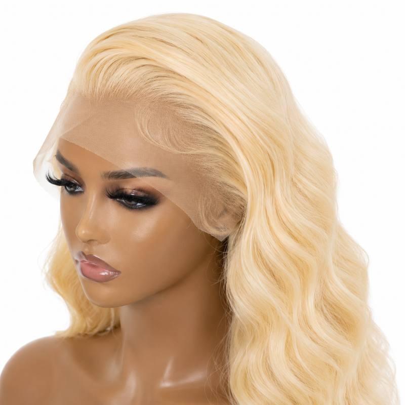 Blonde Body Wave Transparent Full Lace Wig - GLAMIRA HAIR BEAUTY