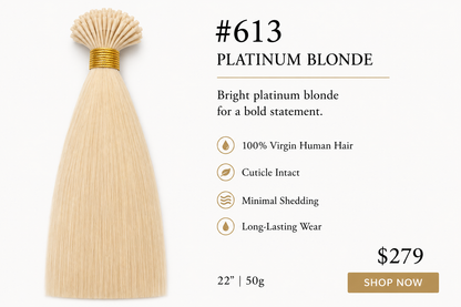 22” #613 Platinum Blonde K-Tips