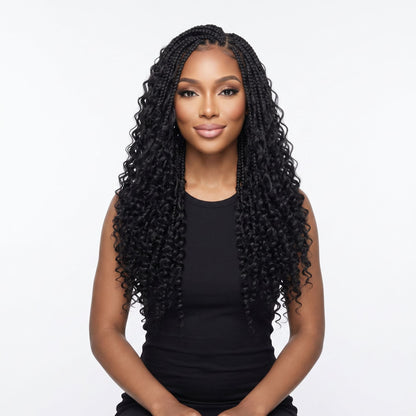 16" Deep Wave Feather Crochet - GLAMIRA HAIR BEAUTY