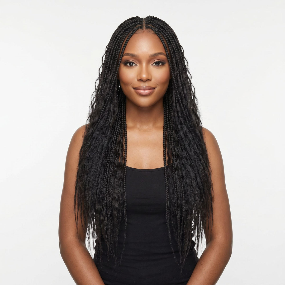 16" Kinky Straight Feather Crochet - GLAMIRA HAIR BEAUTY