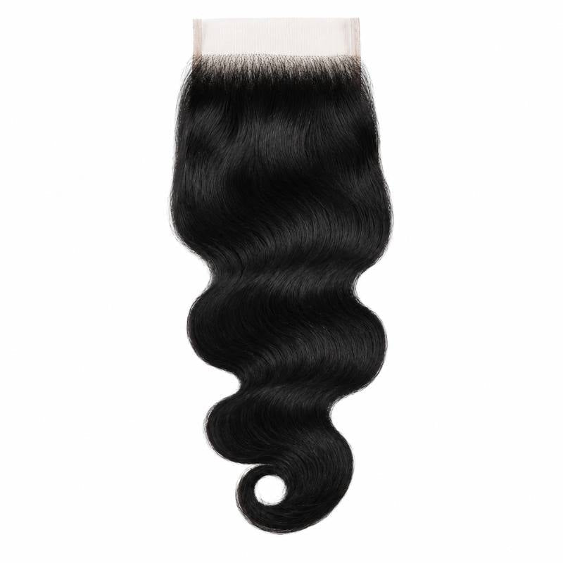 Jet Black Body Wave 4x4 HD Lace Closure - GLAMIRA HAIR BEAUTY