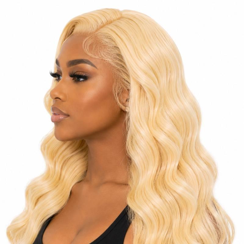 Blonde Body Wave Transparent Full Lace Wig - GLAMIRA HAIR BEAUTY