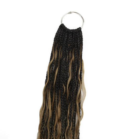 Honey Blonde Ombre Deep Wave Boho Braids with Human Hair Blend - GLAMIRA HAIR BEAUTY