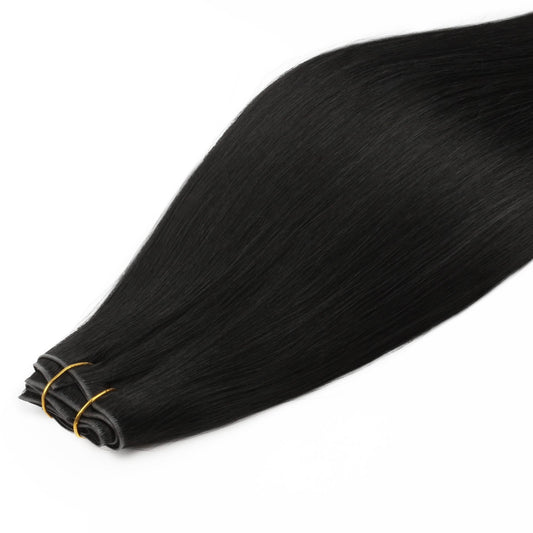 Jet Black Invisible Clip-ins - GLAMIRA HAIR BEAUTY