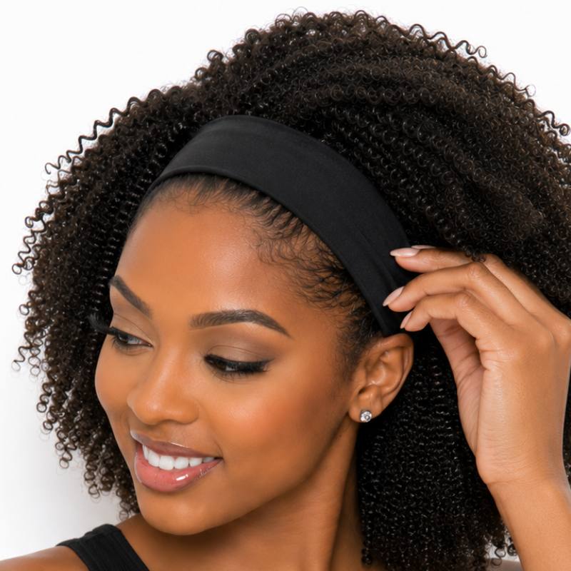 Afro Kinky Curly Headband Wig - GLAMIRA HAIR BEAUTY