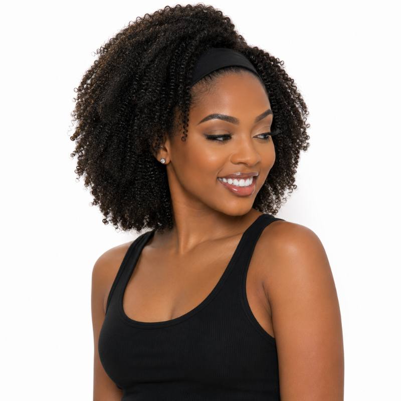 Afro Kinky Curly Headband Wig - GLAMIRA HAIR BEAUTY