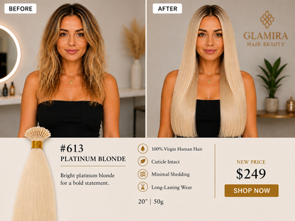 20” #613 Platinum Blonde K-Tips