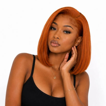 Cinnamon 13x4 Transparent Lace Front Bob Wig - GLAMIRA HAIR BEAUTY