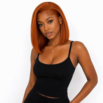 Cinnamon 13x4 Transparent Lace Front Bob Wig - GLAMIRA HAIR BEAUTY