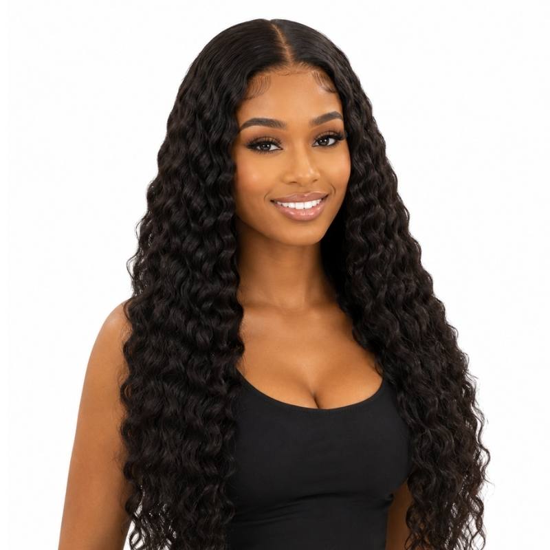 Glueless Deep Wave 2x6 HD Lace Closure Wig - GLAMIRA HAIR BEAUTY