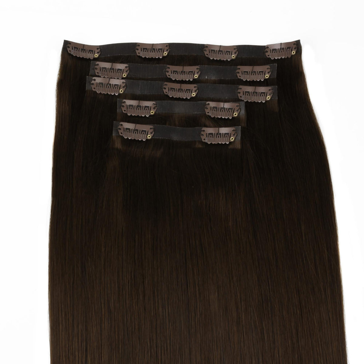 Dark Brown Invisible Clip-ins - GLAMIRA HAIR BEAUTY