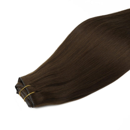 Dark Brown Invisible Clip-ins - GLAMIRA HAIR BEAUTY