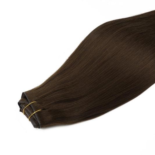 Dark Brown Invisible Clip-ins - GLAMIRA HAIR BEAUTY