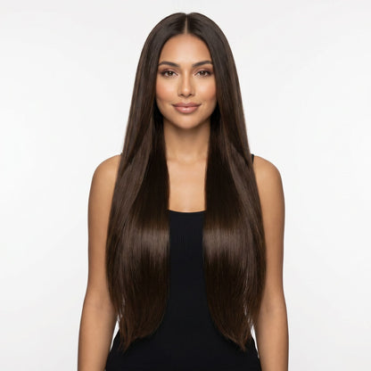 Dark Brown Seamless Clip-ins - GLAMIRA HAIR BEAUTY