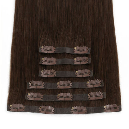 Dark Brown Seamless Clip-ins - GLAMIRA HAIR BEAUTY