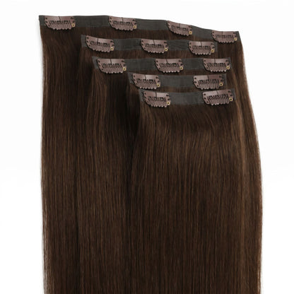 Dark Brown Seamless Clip-ins - GLAMIRA HAIR BEAUTY