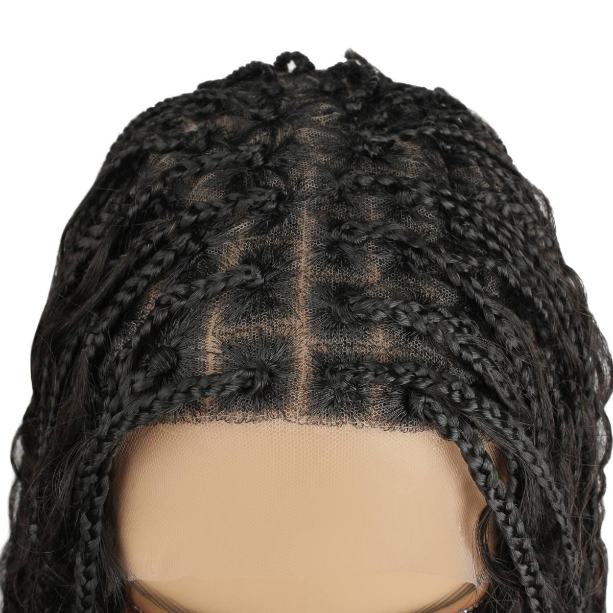 Human Hair Blended Boho Braid Full Lace Wig - GLAMIRA HAIR BEAUTY