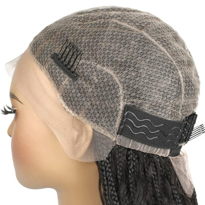 Human Hair Blended Boho Braid Full Lace Wig - GLAMIRA HAIR BEAUTY