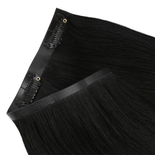 Jet Black Seamless Clip-ins - GLAMIRA HAIR BEAUTY
