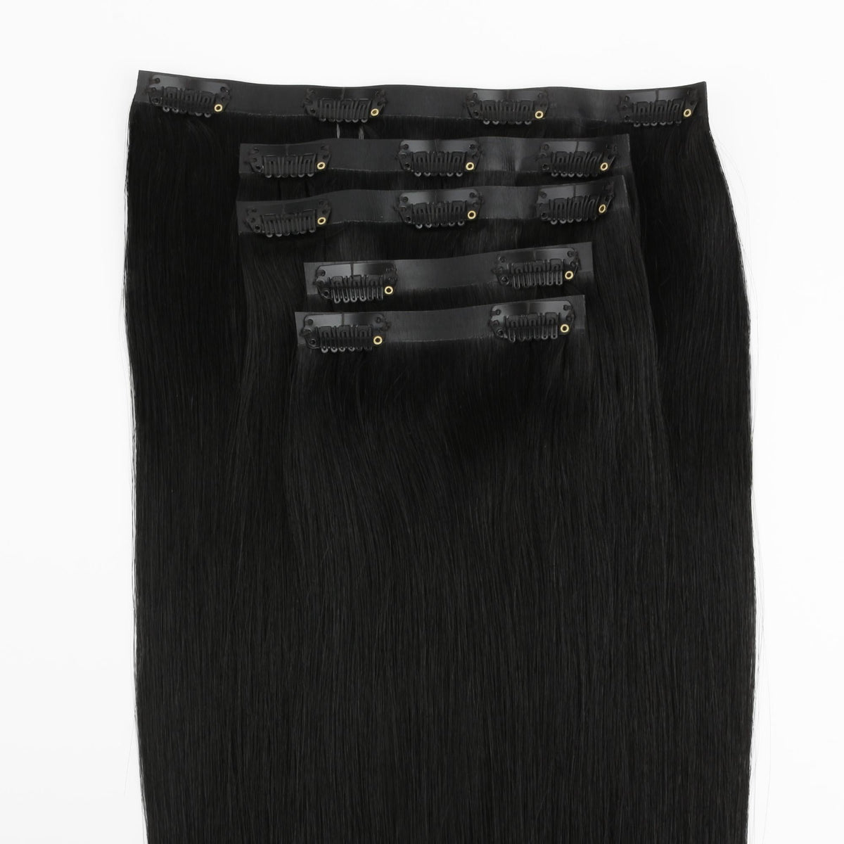 Jet Black Seamless Clip-ins - GLAMIRA HAIR BEAUTY