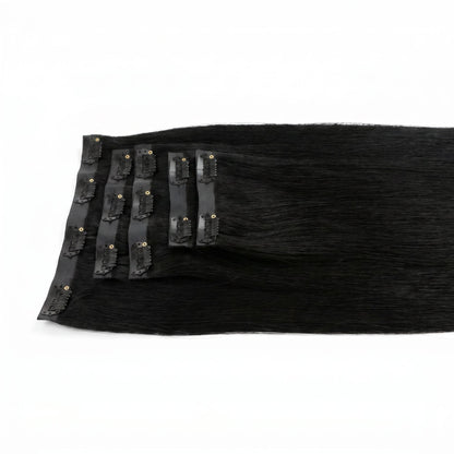 Jet Black Seamless Clip-ins - GLAMIRA HAIR BEAUTY