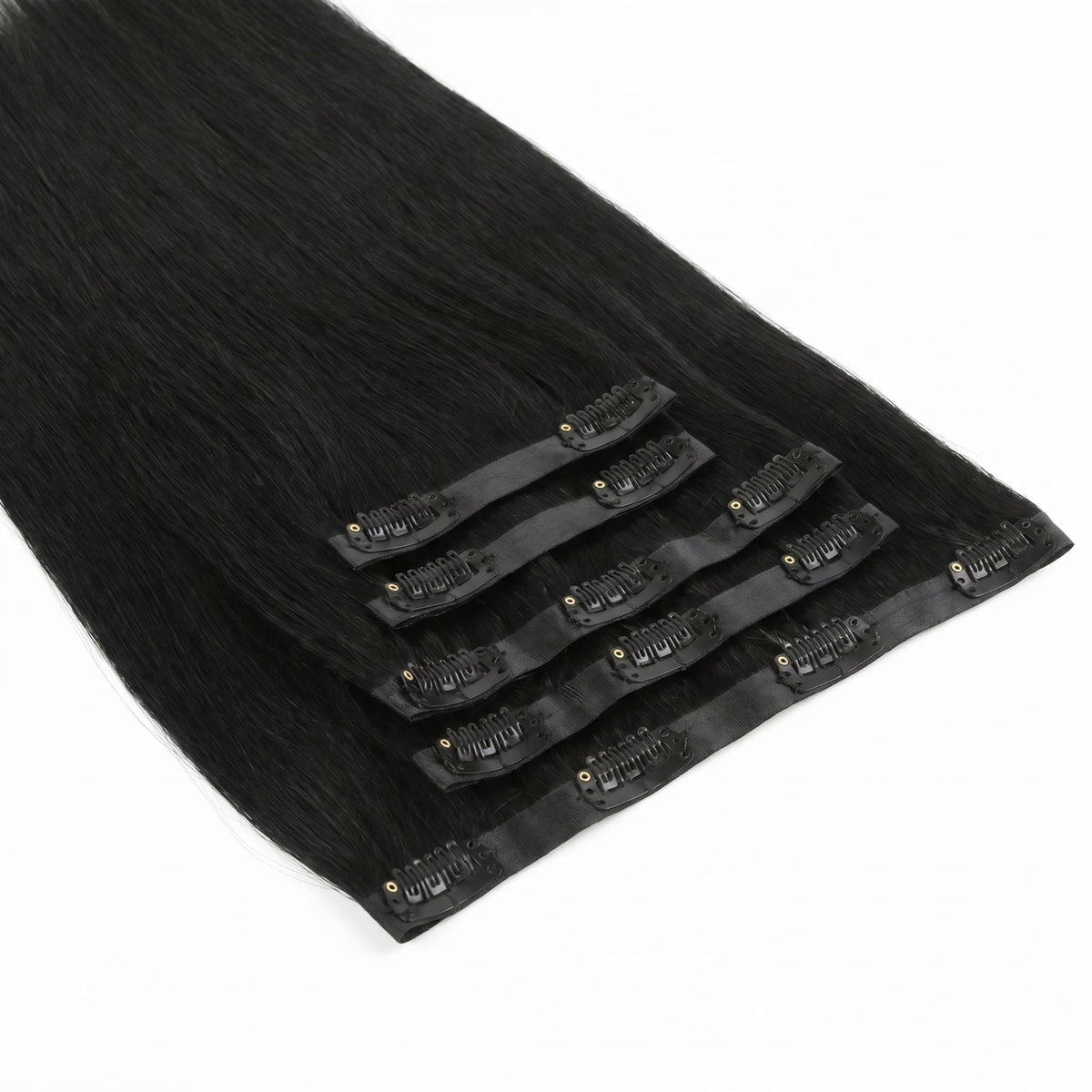 Jet Black Seamless Clip-ins - GLAMIRA HAIR BEAUTY