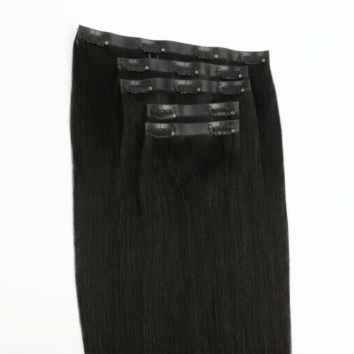 Jet Black Seamless Clip-ins - GLAMIRA HAIR BEAUTY