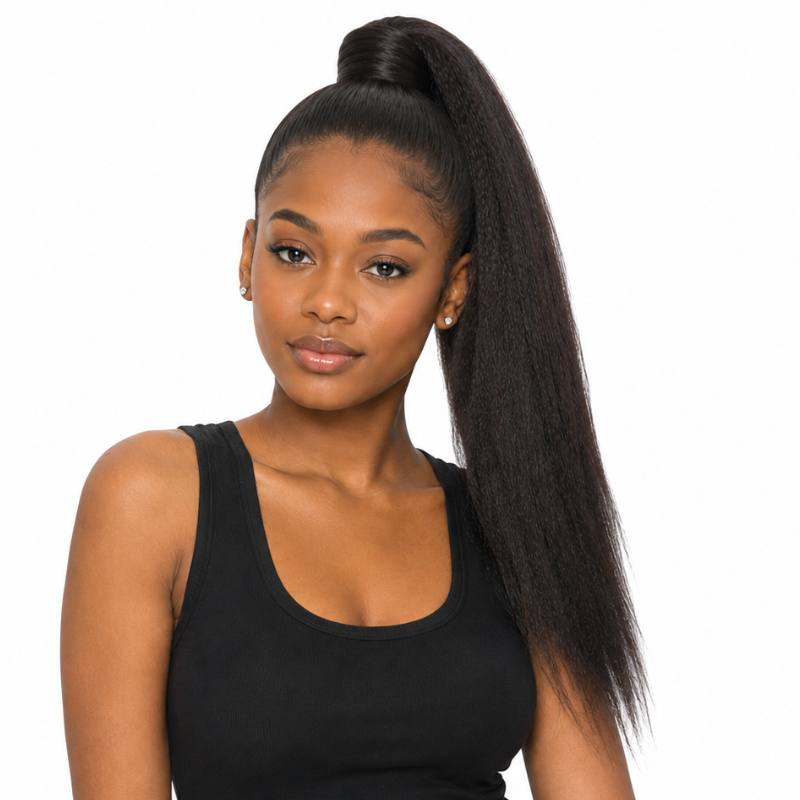 Kinky Straight Ponytail - GLAMIRA HAIR BEAUTY