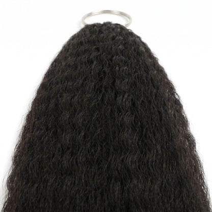 20" Kinky Straight Feather Crochet