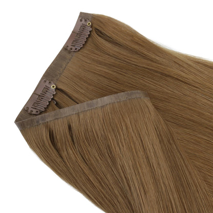Medium Chestnut Brown Seamless Clip-ins - GLAMIRA HAIR BEAUTY