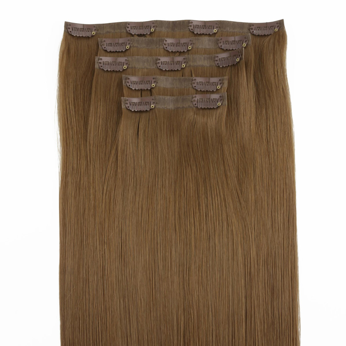 Medium Chestnut Brown Seamless Clip-ins - GLAMIRA HAIR BEAUTY