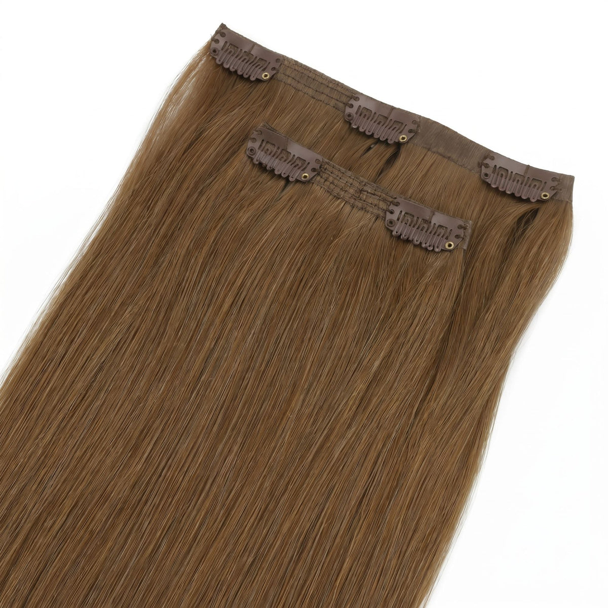Medium Chestnut Brown Seamless Clip-ins - GLAMIRA HAIR BEAUTY
