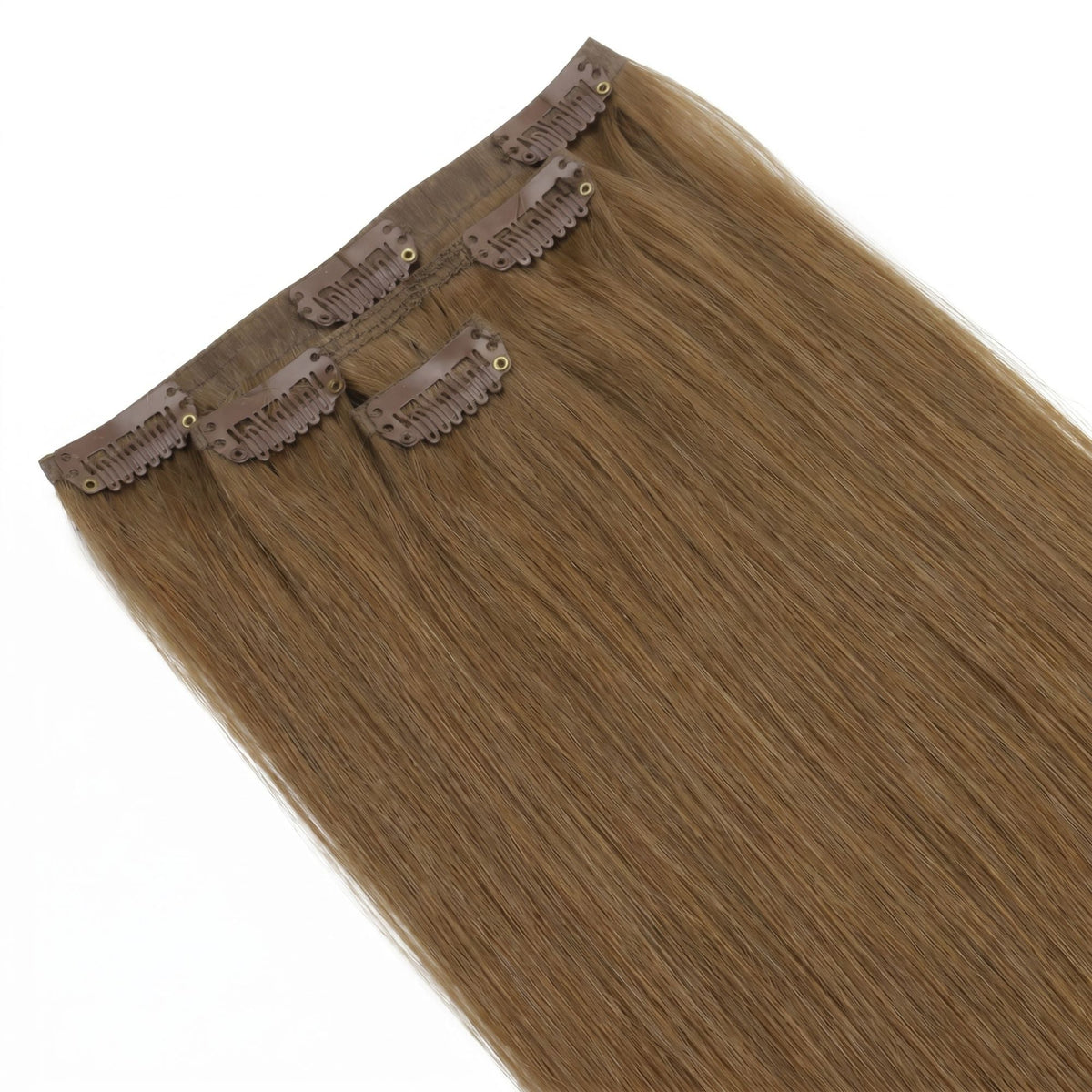Medium Chestnut Brown Seamless Clip-ins - GLAMIRA HAIR BEAUTY
