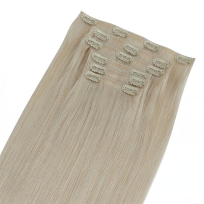 Platinum Blonde Seamless Clip-ins - GLAMIRA HAIR BEAUTY