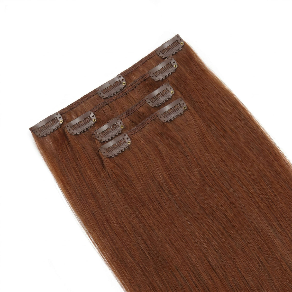 Rich Copper Auburn Invisible Clip-ins - GLAMIRA HAIR BEAUTY