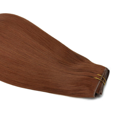 Rich Copper Auburn Invisible Clip-ins - GLAMIRA HAIR BEAUTY